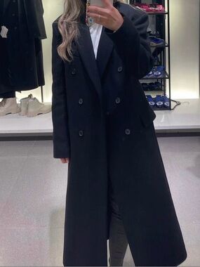 Zara Wool Black Coat